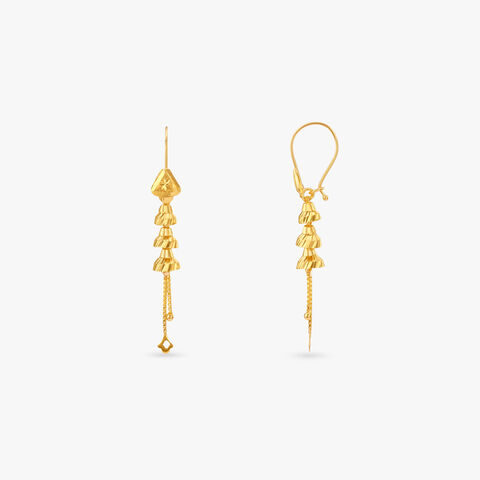 Graceful Flow Gold Hoop Earrings