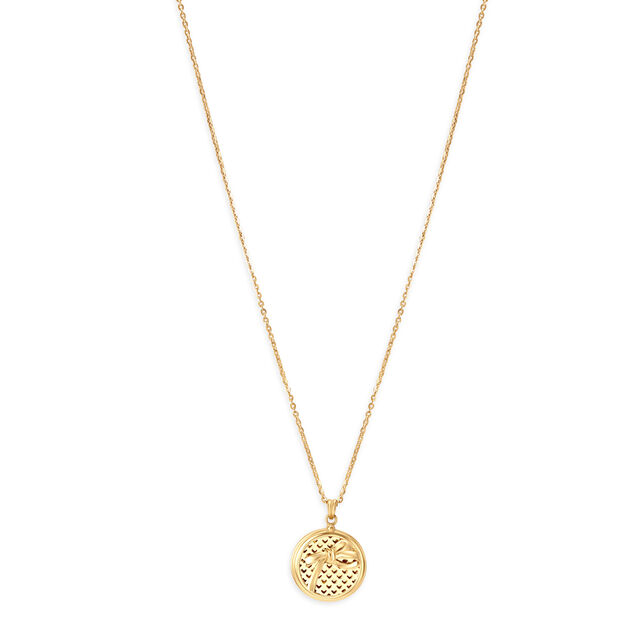 Promise Forever 14kt Yellow Gold & Diamond Pendant with Chain,,hi-res image number null