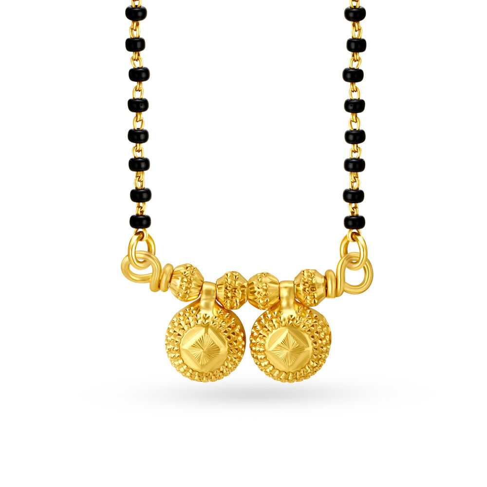 Radiant 22 Karat Yellow Gold Vati Mangalsutra Pendant