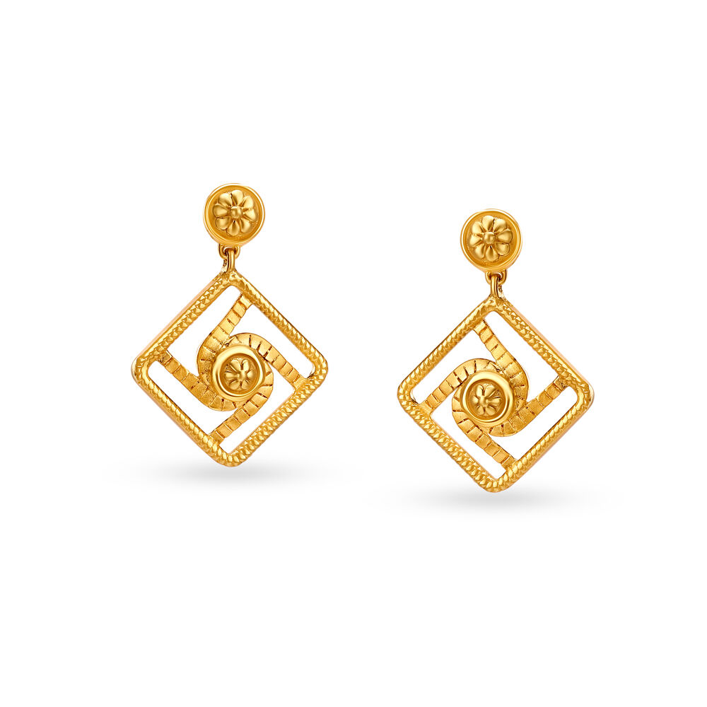 New modern top gold earrings
