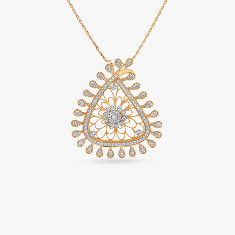 Radiant Teardrop Diamond Pendant and Earrings Set