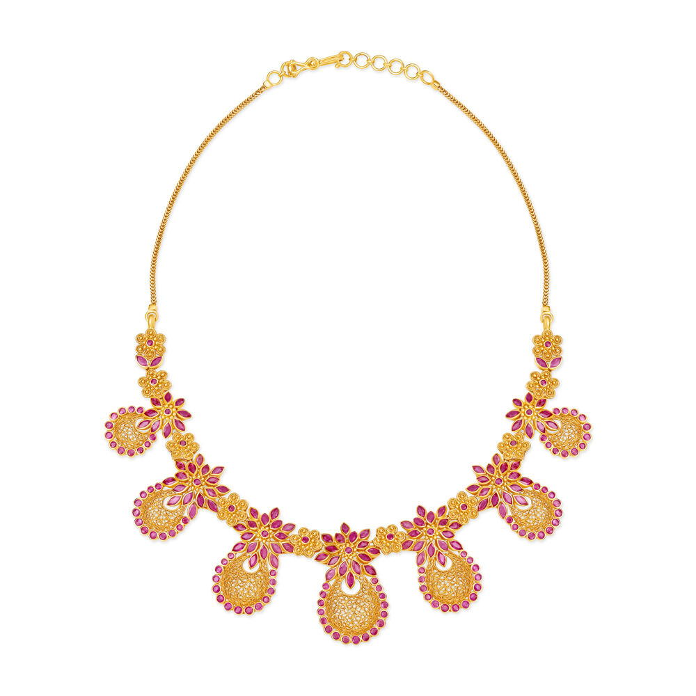Ruby clearance necklace tanishq