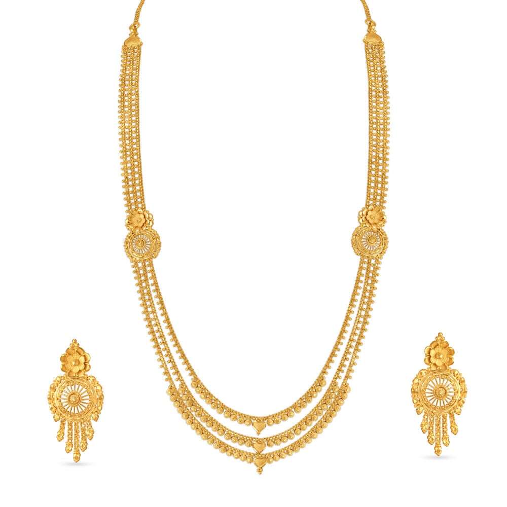 9CT 3 COLOUR GOLD NECKLACE WITH GOLD BARS ALONG LENGTH - Jewelry from Adams  Jewellers Limited UK