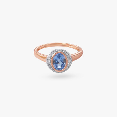 Blue Aura Diamond Ring
