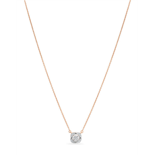14KT Rose Gold Galactic Dreams diamond Pendant with chain,,hi-res image number null