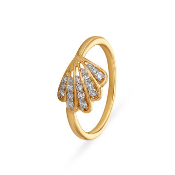 18kt Yellow Gold Sea Shell Finger Ring