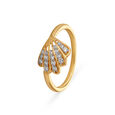 18kt Yellow Gold Sea Shell Finger Ring,,hi-res image number null