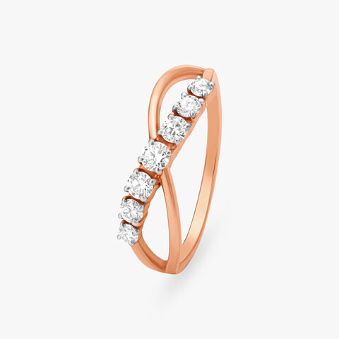 Radiant Crossover Diamond Ring