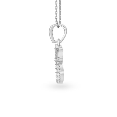 Crowned Initial D Silver Pendant