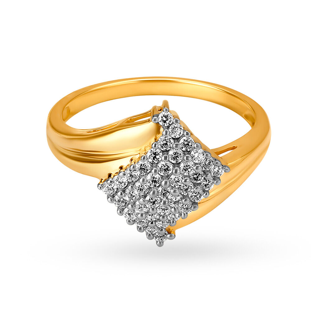 Glorious18 Karat Gold Geometric Ring
