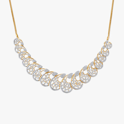 Radiant Paisley Diamond Necklace Set
