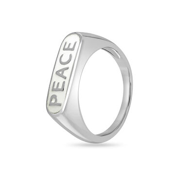 925 Silver Peace Signet Ring