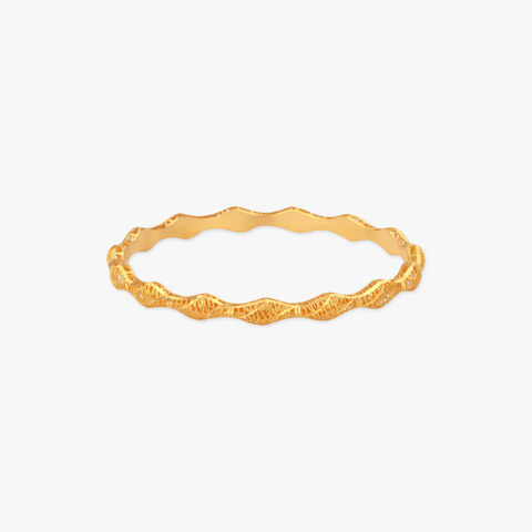 Woven Wave Gold Bangle