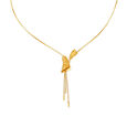 Tasselled Gold Pendant with Chain,,hi-res image number null