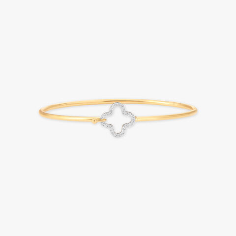 Floral Openable Diamond Bangle