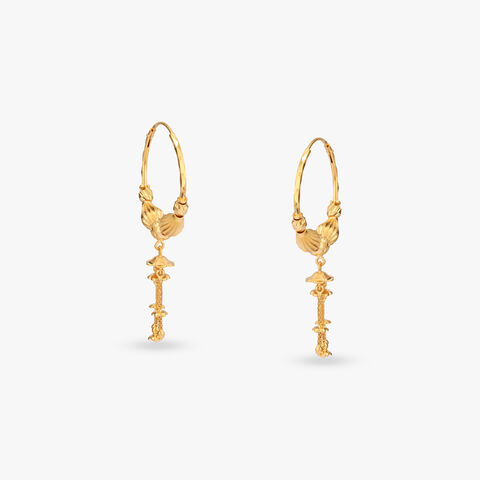 Heritage Swing Gold Hoop Earrings