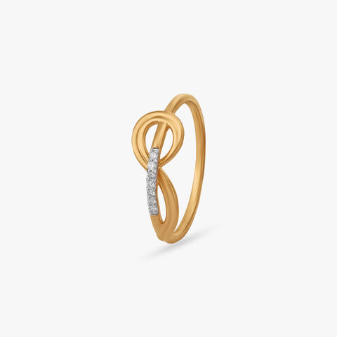 Interlaced Curve Diamond Ring