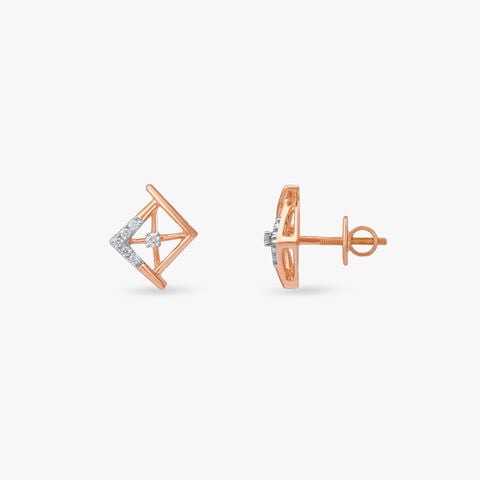 Vertex Glow Diamond Stud Earrings