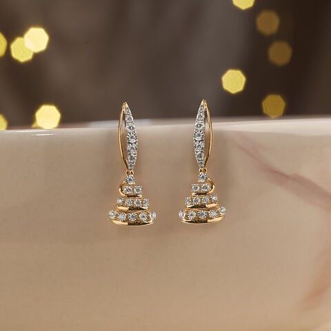 Radiant Layered Diamond Jhumka