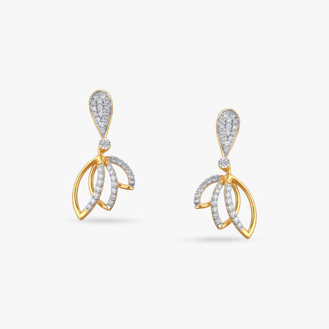 Graceful Cascade Diamond Drop Earrings