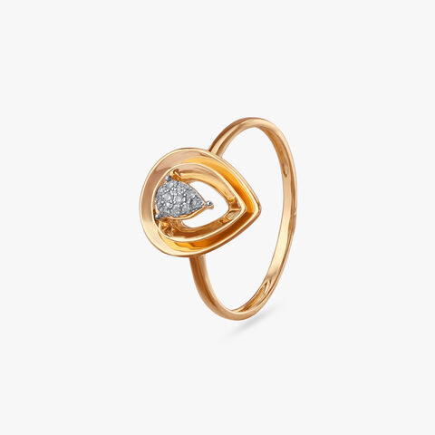 Teardrop Halo Diamond Ring