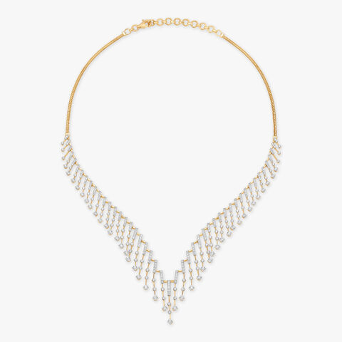 Fringed Delights Natural diamond Necklace Set