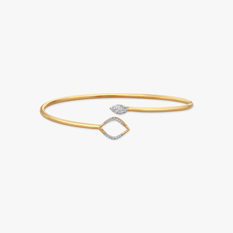 Floating Leaf Diamond Bangle