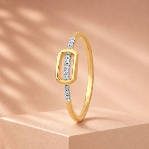 Linear Frame Diamond Ring