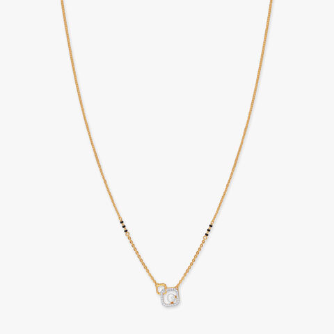 Square Charm Diamond Mangalsutra
