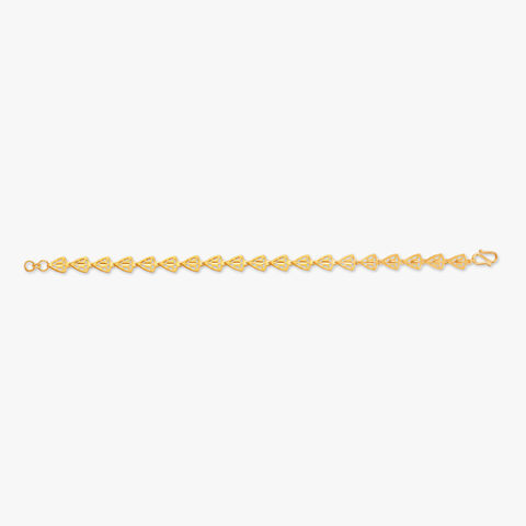 Textured Oval Gold Bracelet