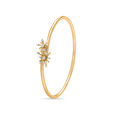 14 KT Yellow And White Gold Starry Sky Diamond Bangle,,hi-res image number null