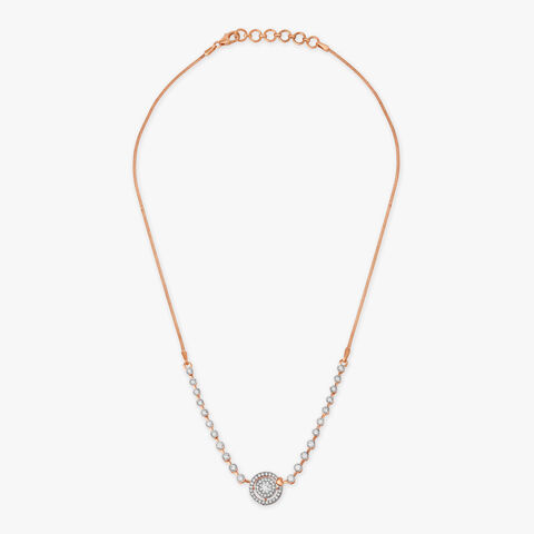 Sleek Gold and Diamond Necklace Set