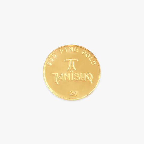 2 gram 24 Karat Gold Coin with Ganesha Motif