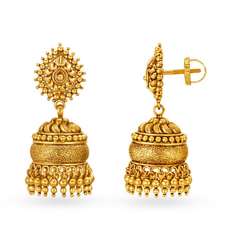 Antique Traditional Gold Jhumkas