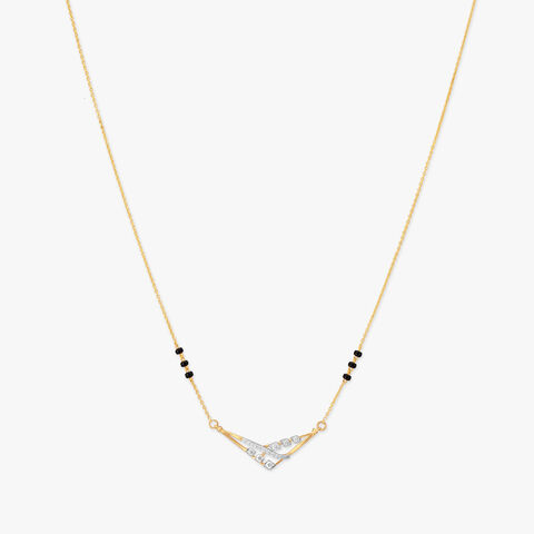 Crisscross Gleam Diamond Mangalsutra