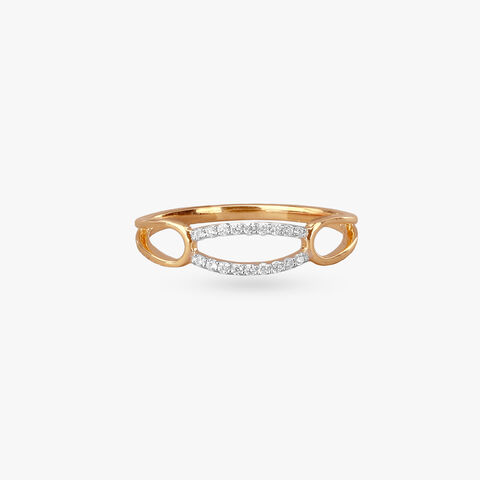 Abstract Cutout Diamond Ring