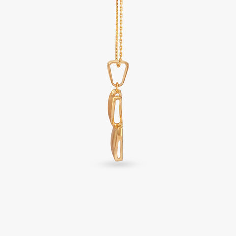 Twin Shield Gold Pendant For Men