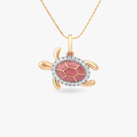 Turtle Treasure Diamond Pendant for Kids