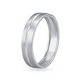Classy Ridged Platinum Ring,,hi-res image number null