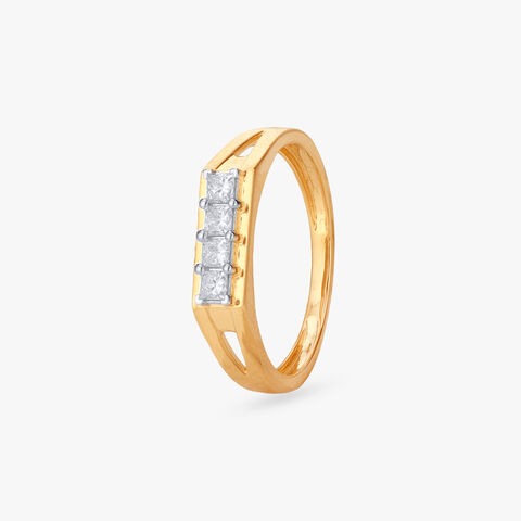 Prism Row Diamond Ring for Men
