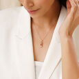 Graceful Guardian 18KT Chain Pink Tourmaline  Pendant with chain,,hi-res image number null