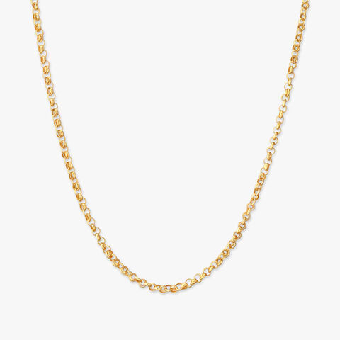 Sleek Round Link Chain for Men