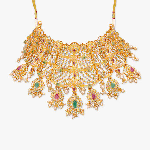 Chakkri Garden Gold Necklace Set