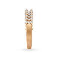 Chic 18 Karat Rose Gold And Diamond Finger Ring,,hi-res image number null