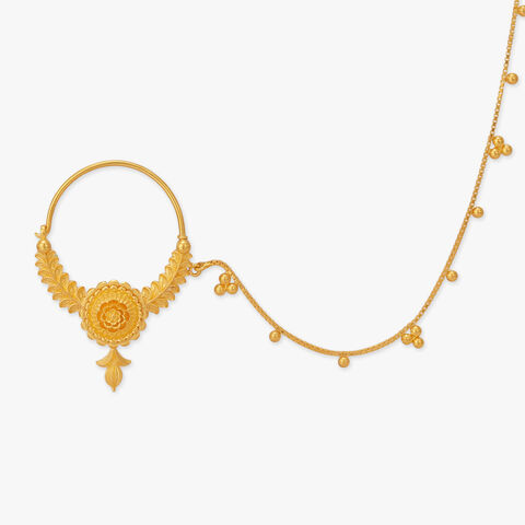 Madhubani Mandala Gold Nose Pin