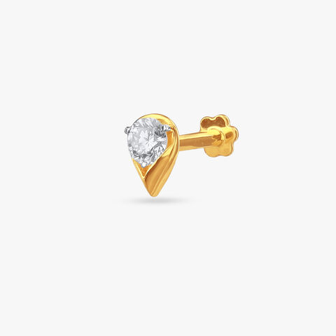 Teardrop Glow Diamond Nose Pin