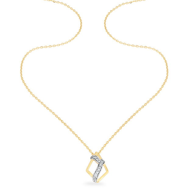 14KT Yellow Gold Glam Gala Pendant with Chain,,hi-res image number null