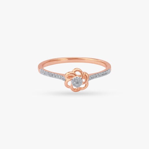 Twirl Petal Diamond Ring