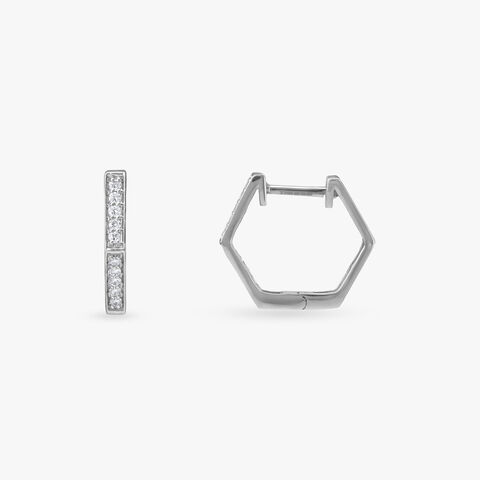 Prism Chic Diamond Hoop Earrings