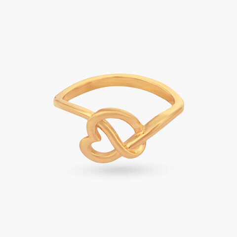 Knotted Heart Gold Ring alternate view 1